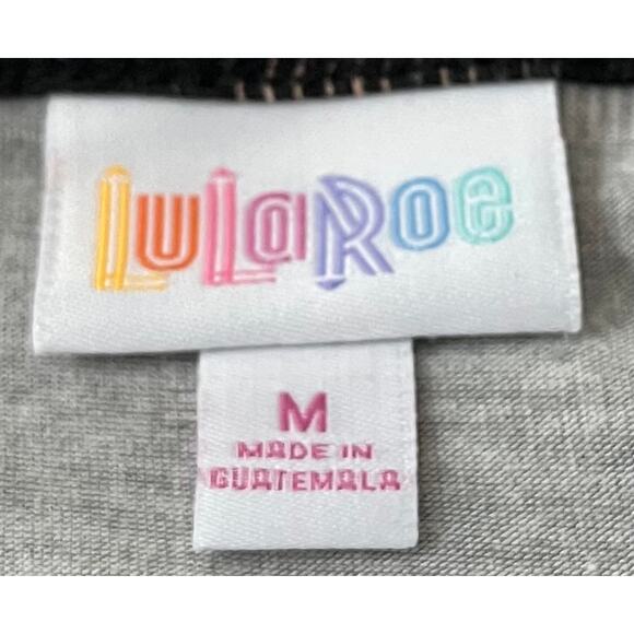 LULAROE SHORT SLV PULL-OVER CREW NECK BLOUSE, WOMENS, M-BROWN WITH GOLD ABSTRACT - Picture 10 of 11